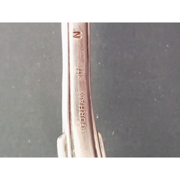 Gorham EP Silverplate Scalloped Serving Spoon Meat Fork Set N118 N119 10.25" Vtg - Picture 6 of 14